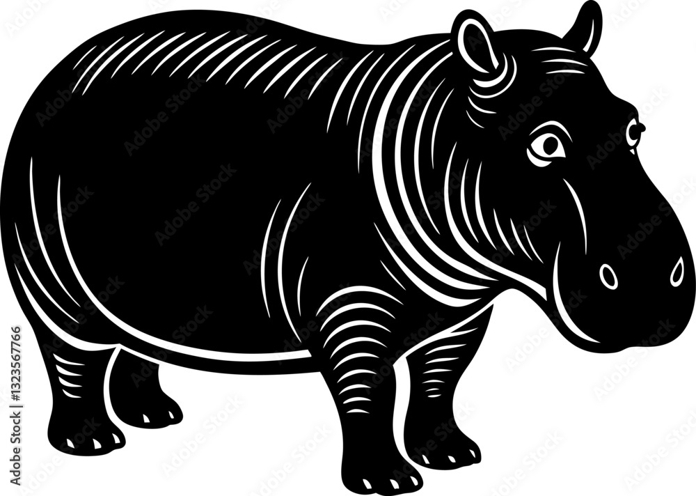 Fototapeta premium rhino vector illustration