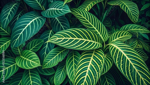 Wallpaper Mural Jungle leaves wallpaper background, professional shot, creative copy space backdrop Torontodigital.ca