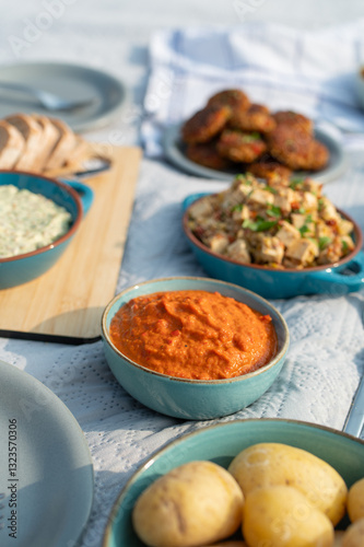 Veganes Picnic im Sommer / Veganes Essen