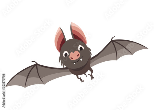 Bat. Concept cartoon bat. Vector clipart illustration isolated on white background