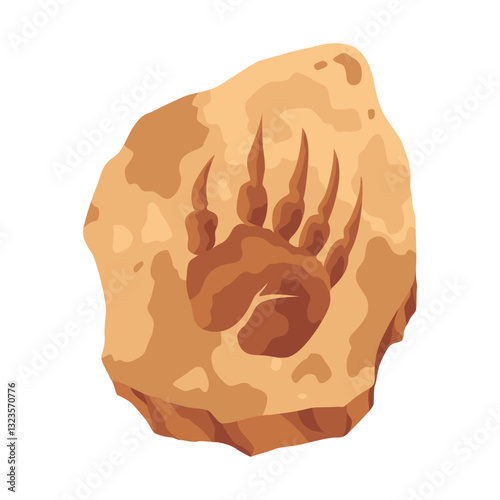 Dinosaur fossil skeleton bones, excavations of archeology isolated. Prehistoric reptile skeletons lying underground. Cartoon paleontological artifact