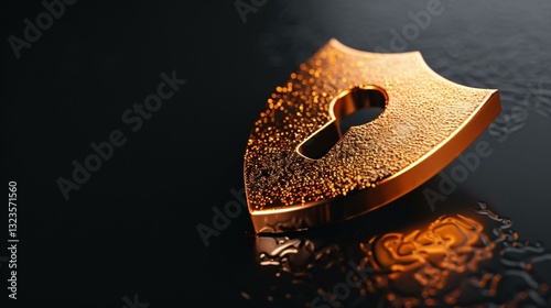 A crisp and well-defined 3D-rendered firewall guard preventing unauthorized access to secure data.