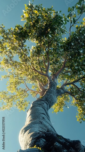 Majestic Tree: Sunlight Through Leaves, Nature Photography