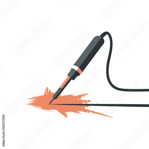 Soldering Iron Vector Illustration for Electronic Repair and DIY Projects