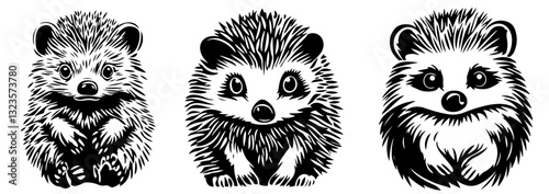 Hedgehogs silhouettes