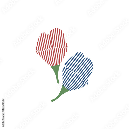 Colorful Striped Blossoms Vector Art for Modern Design Projects