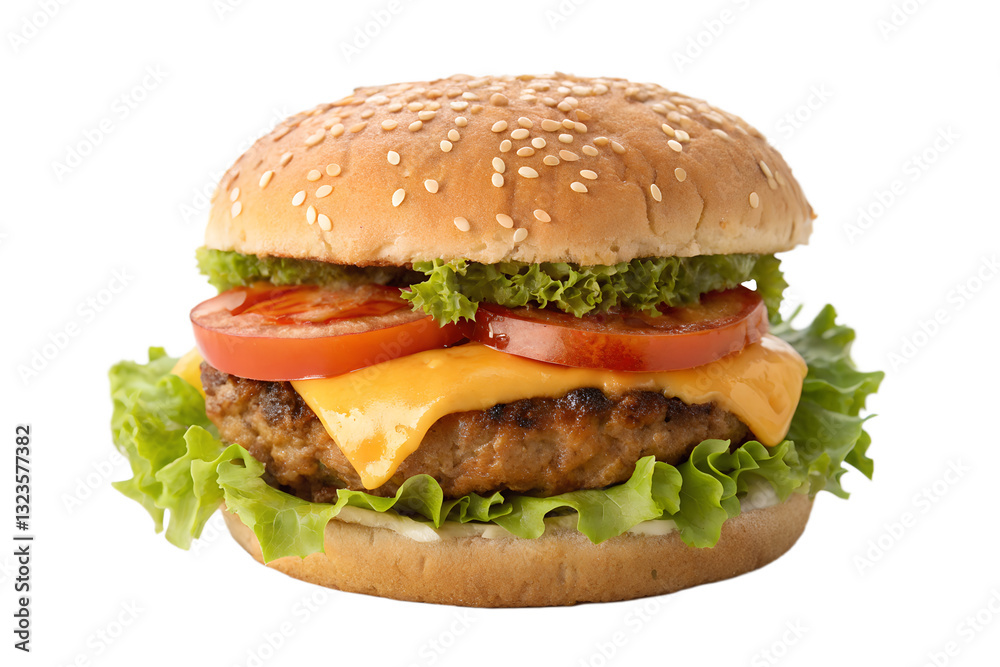Burger isolated on transparent background Burger isolated on transparent background