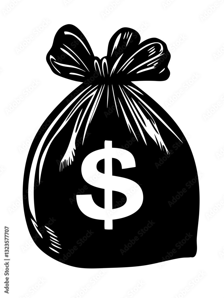 Money Bag Vector Illustration with Dollar Sign Symbol for Financial Concepts Money Bag Vector Illustration with Dollar Sign Symbol for Financial Concepts