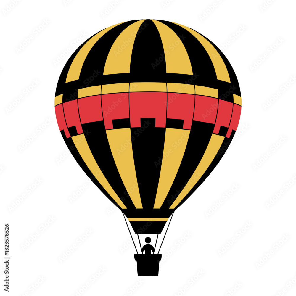 Fototapeta premium Colorful Hot Air Balloon Vector Illustration for Decoration and Design