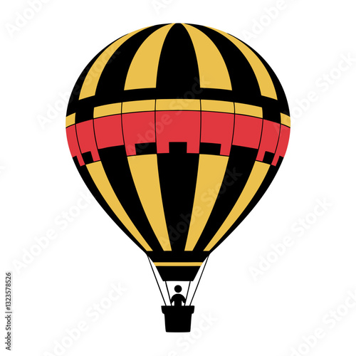 Colorful Hot Air Balloon Vector Illustration for Decoration and Design