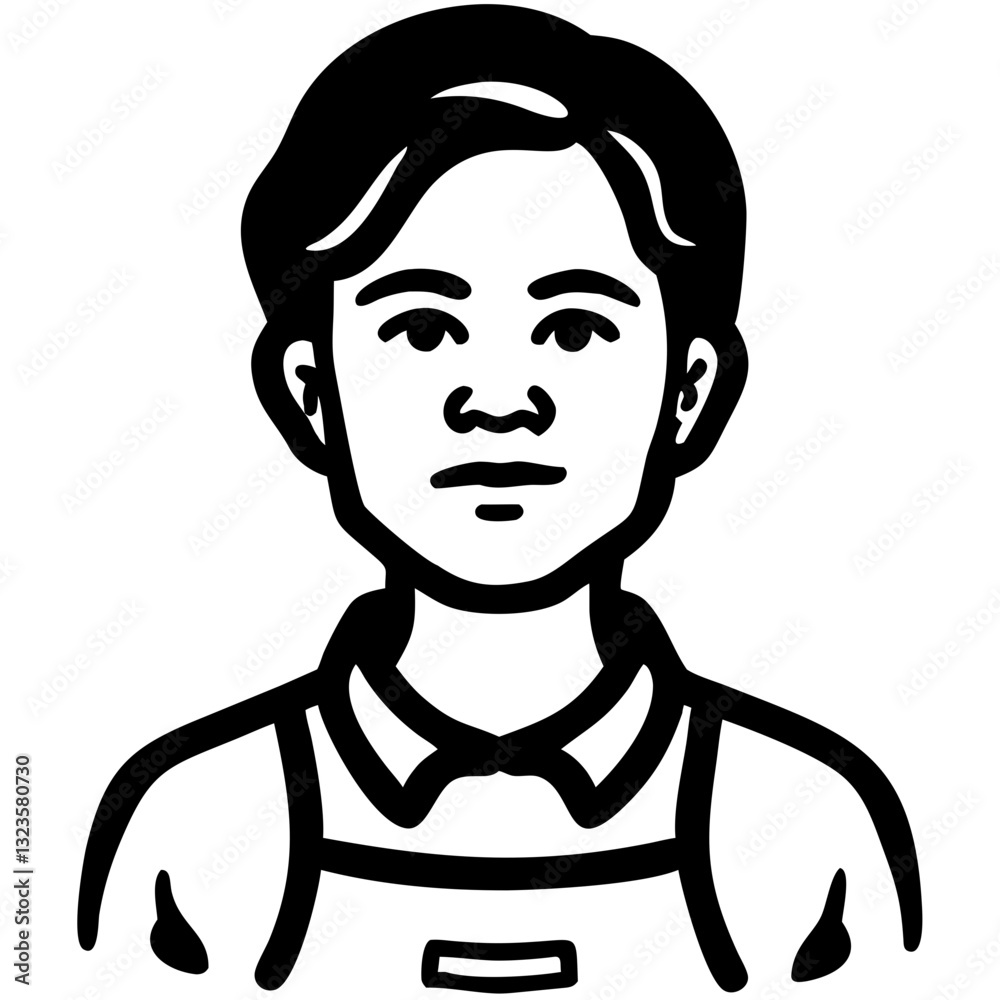 Vector Illustration of Person in Apron for Design and Branding Projects Vector Illustration of Person in Apron for Design and Branding Projects