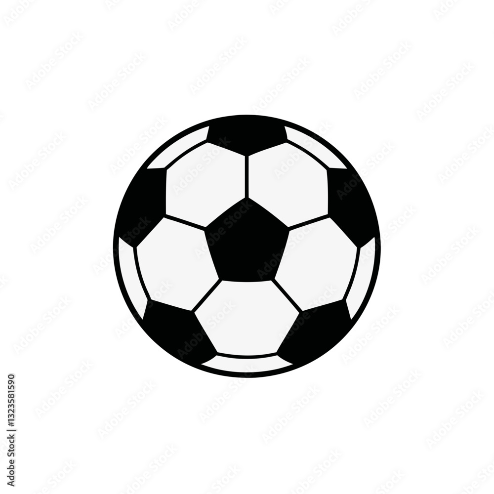 Classic Soccer Ball Vector Illustration for Sports Design and Decoration Classic Soccer Ball Vector Illustration for Sports Design and Decoration