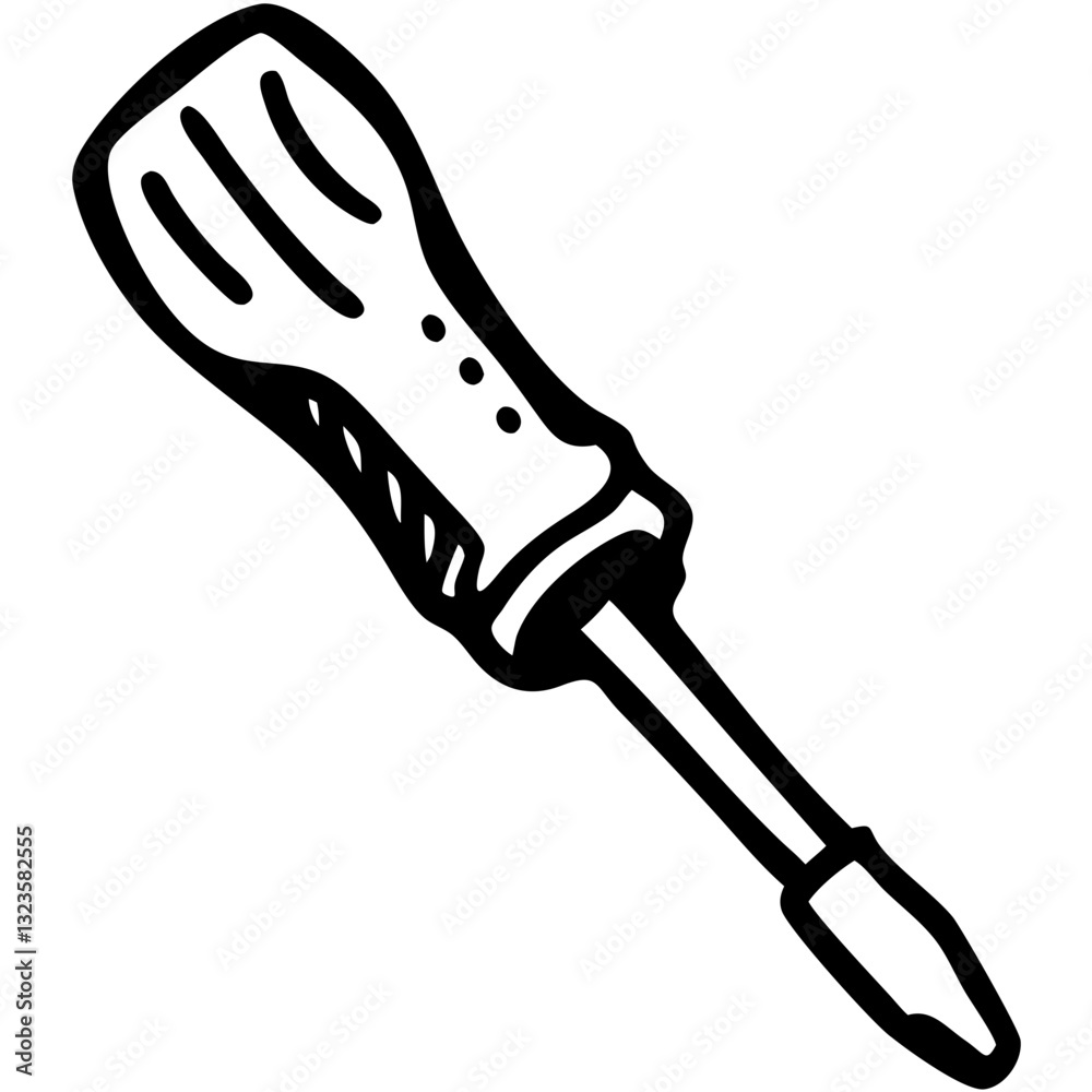 Vector Illustration Manual Screwdriver Tool for DIY and Repair Projects Vector Illustration Manual Screwdriver Tool for DIY and Repair Projects