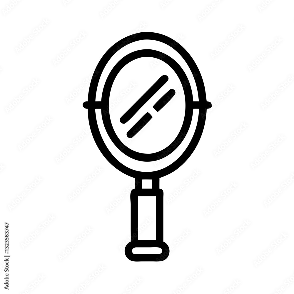 Handheld Mirror Vector for Beauty and Fashion Design Handheld Mirror Vector for Beauty and Fashion Design