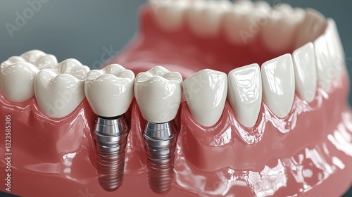 Minimalist design of a dental implant featuring a bio-ceramic structure for modern dentistry and dental health