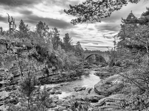 Impressive waterfall at Little Garve, Inverness, Scotland, UK