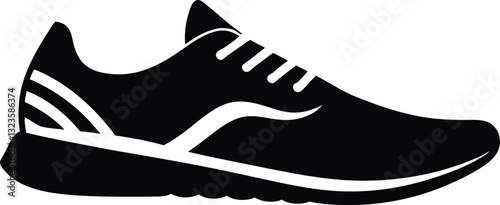 sport shoes silhouette vector illustration