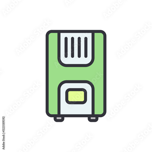 Air purifier colored icons, minimalist vector illustration ,simple transparent graphic element .Isolated on white background