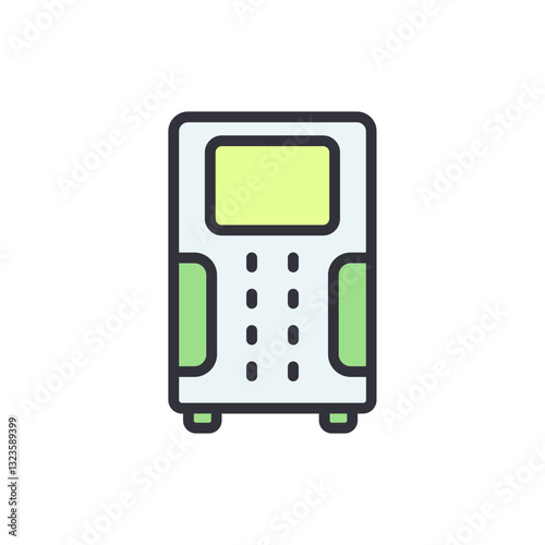 Air purifier colored icons, minimalist vector illustration ,simple transparent graphic element .Isolated on white background