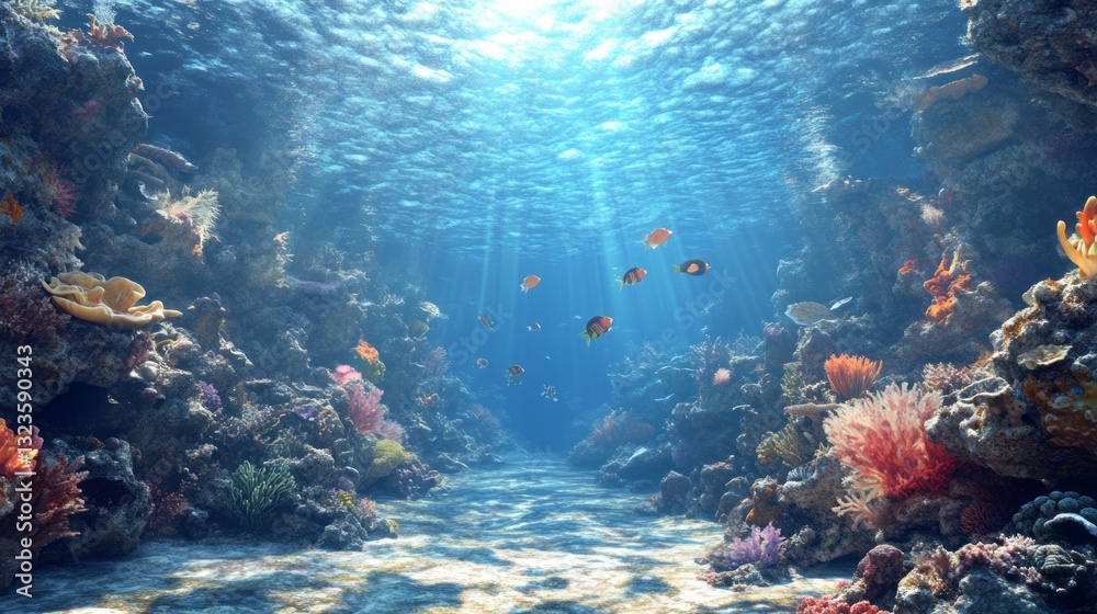 Naklejka premium Surrealism Surreal Scene Scene Digital Virtual Life