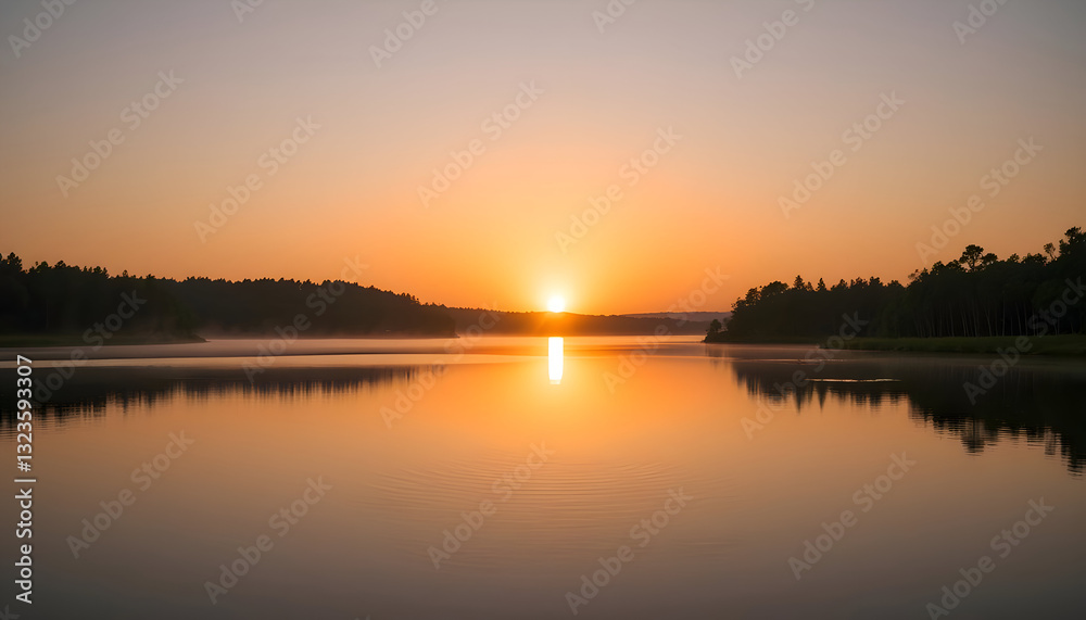 sunrise over the river,Dramatic cloudscape. Symmetry reflections on the water, natural mirror. sunrise over the river,Dramatic cloudscape. Symmetry reflections on the water, natural mirror.