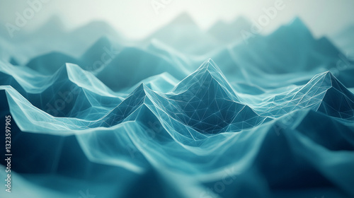 The image is a blue ocean with mountains in the background
