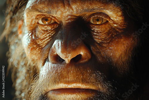 Portrait of Earlier Hominins (Pre-Homo species) like Australopithecus afarensis