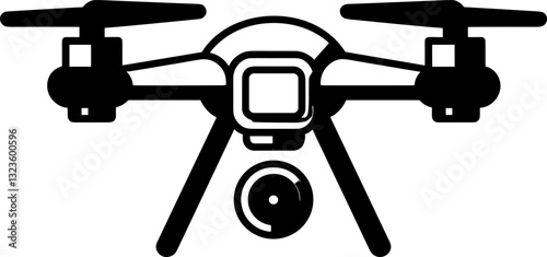 Drone Technology Icon: Aerial Photography and Surveillance System