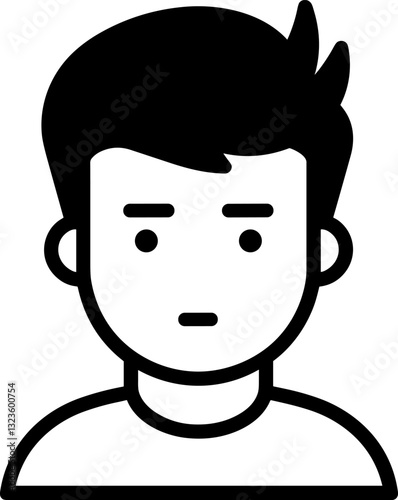 Minimalist Man Avatar: A Clean Portrait Illustration