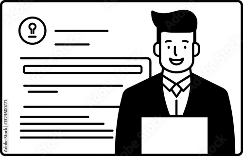 Professional Resume Profile: Job Application, Candidate CV, and Recruitment Search Illustration