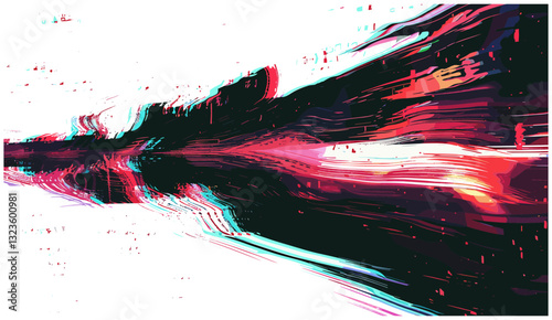 abstract glitch effect, distorted vector design, visual glitch art, creative modern art, glitch distortion, visual effects, futuristic design, glitchy abstract patterns