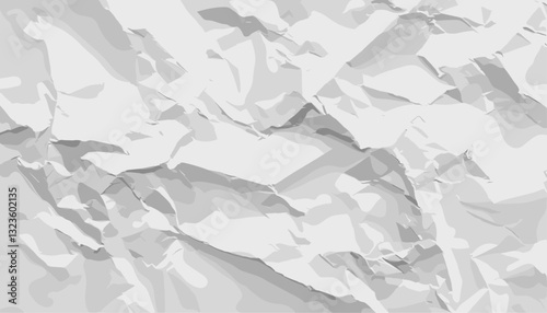 Abstract white craft paper texture, crumpled recycle paper, creased background, textured paper surface, crumpled white paper, abstract background, paper texture, recycle craft surface