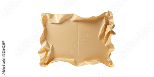 Gold Shiny Fabric Drapery with transparent background