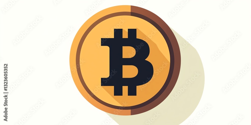 Obraz premium Bitcoin Symbol Representing Cryptocurrency Value and Digital Finance Concept in Modern Economy