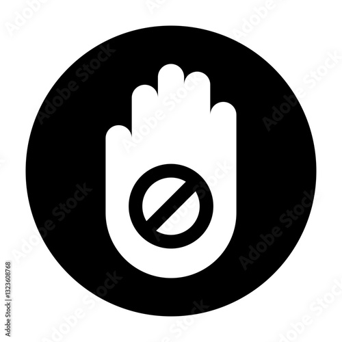 Stop Vector Glyph Icon Design