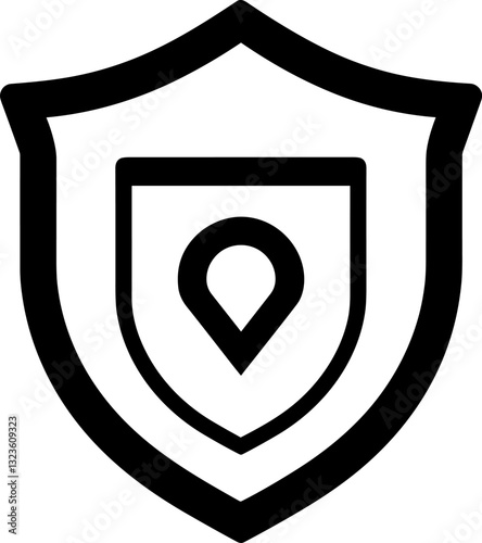 Robust Security Shield Icon: Guardian of Digital Safety