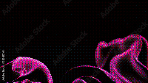Purple Pixelated Raster Dot BAckground
