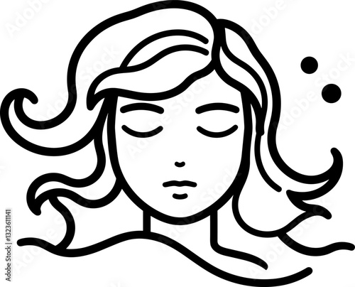 Elegant Woman Portrait: Minimalist Beauty and Style