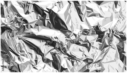Crumpled aluminium foil texture, halftone vector design, transparent foil texture, vector texture, aluminium pattern, foil effect, crumpled halftone texture, modern background