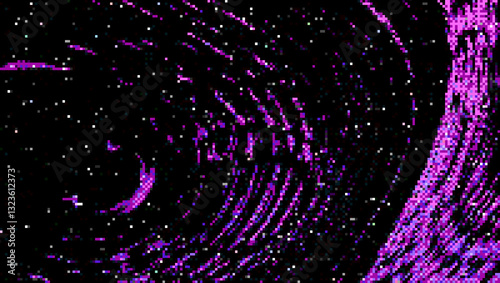 Purple Pixel Dot Abstract Motion