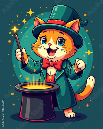 Magician Cat: Abracadabra!