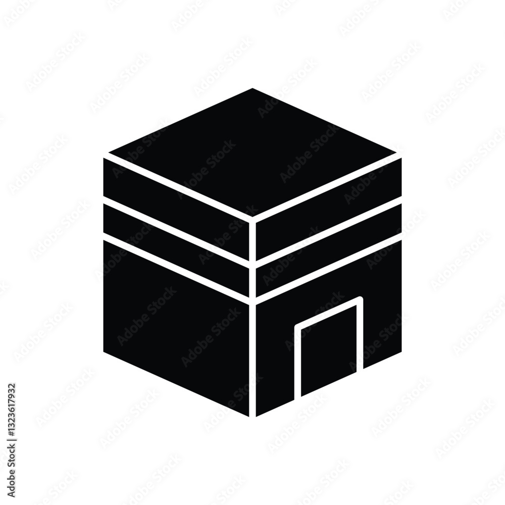 Kaaba in Mecca Vector icon Kaaba in Mecca Vector icon