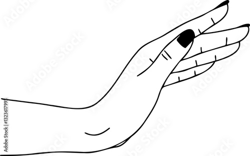 Minimalist Reaching Hand Pose
