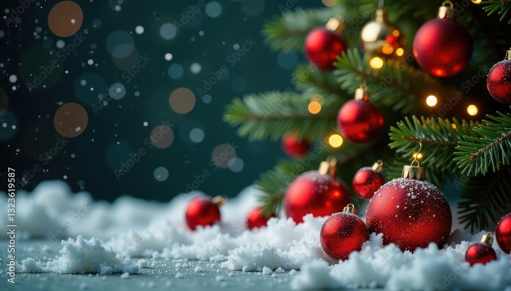 Luxury Christmas background with red and green, red, colors, winter Luxury Christmas background with red and green, red, colors, winter