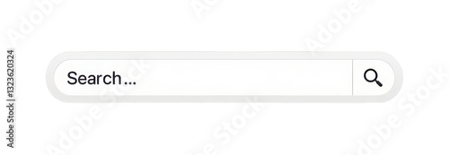 Obraz na płótnie Search bar with magnifying glass icon and transparent background w salonie