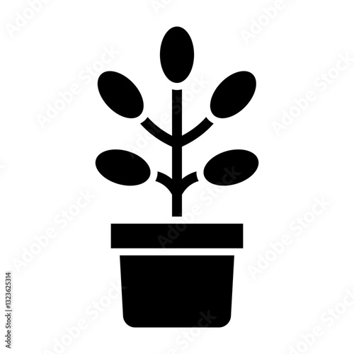 Plant Vector Glyph Icon Design