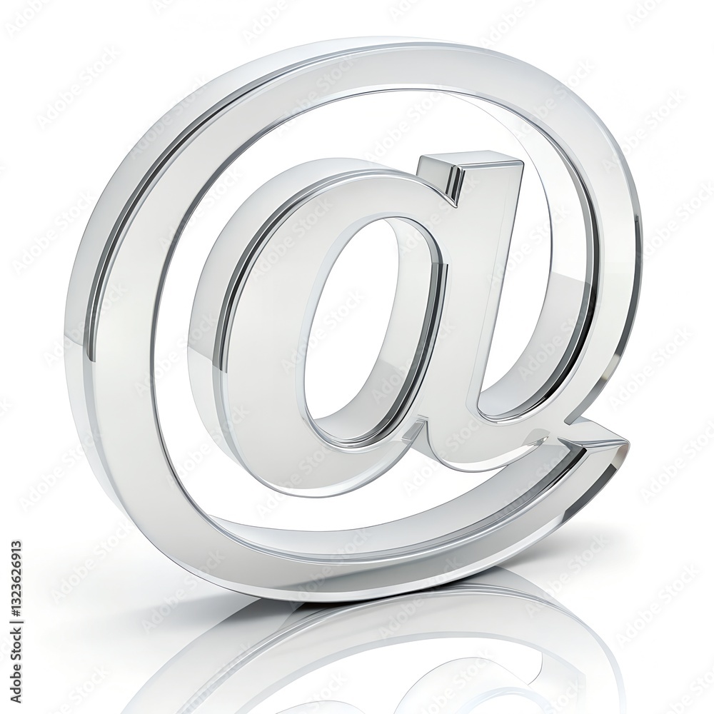 3D at sign (@) Symbol – Email, Internet & Digital Communication Icon 3D at sign (@) Symbol – Email, Internet & Digital Communication Icon