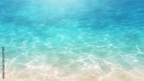 Clear turquoise ocean water with white sandy bottom.