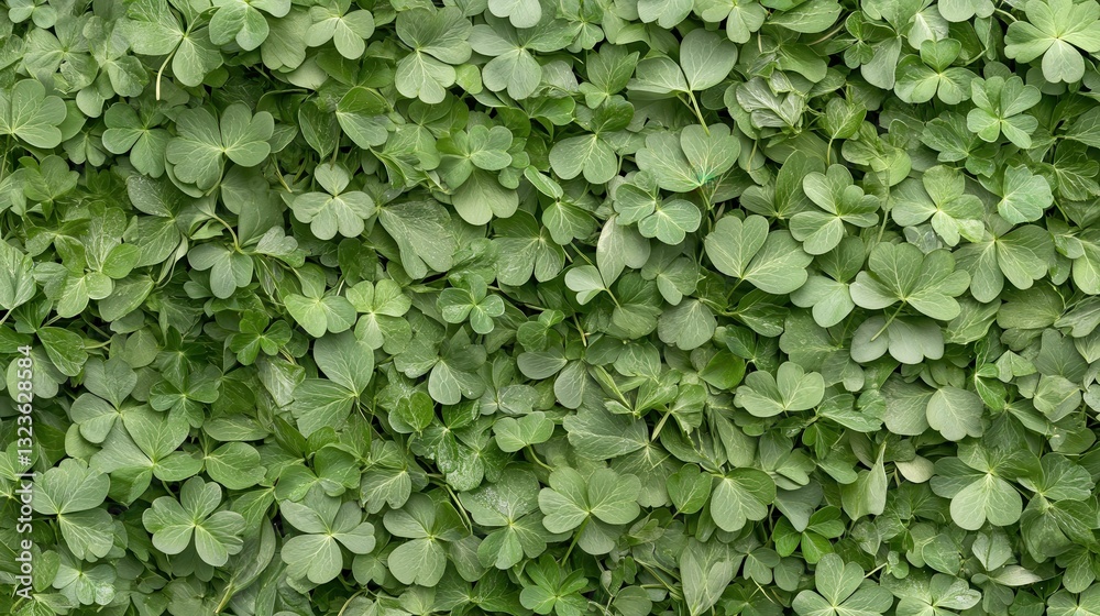 Close-up image of lush green clover leaves, showcasing natural texture and vibrant greenery. Close-up image of lush green clover leaves, showcasing natural texture and vibrant greenery.