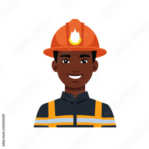 Obraz na płótnie portrait funny cartoon firefighter men vector icon design w salonie